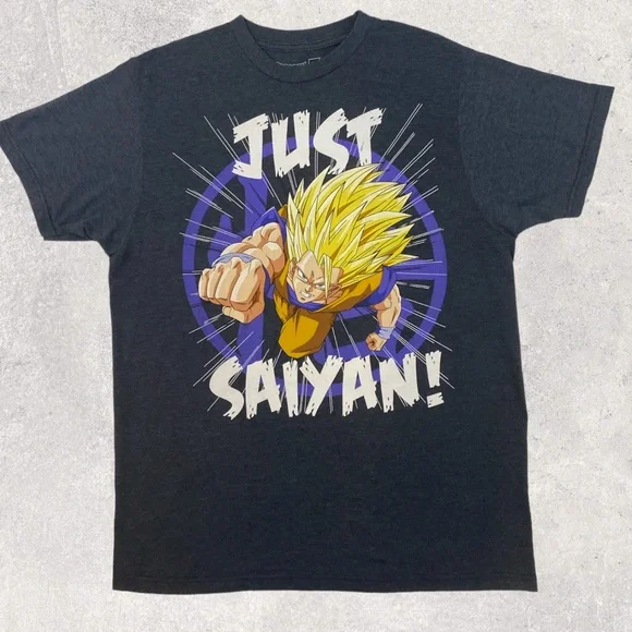 DRAGON-BALL Z Just Saiyan T-Shirt - Picture 1 of 4